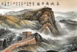 【已售可訂制】李碧峰 小八尺《長城萬里圖》 中國書畫家協會理事