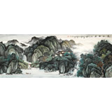 【已售】蔣元發 小六尺《溪山雅居》 廣西著名山水畫家