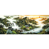 【已售】楊銘昌 小八尺《福地安居圖》 安徽山水畫研究協(xié)會(huì)理事