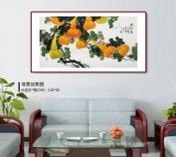 【已售】黃藝三尺招財(cái)辟邪葫蘆畫《福祿圖》