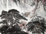 【已售】王友金 六尺《萬山紅遍》財源滾滾 左右逢源