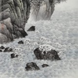 劉金河 《蓬萊夜月》中美協會員 （詢價）