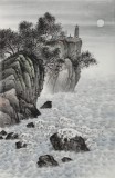 劉金河 《蓬萊夜月》中美協會員 （詢價）
