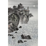劉金河 《蓬萊夜月》中美協會員 （詢價）