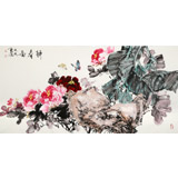 程勇亮 四尺《醉春圖》 河南省美協(xié)會(huì)員