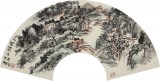 【已售】張建文 扇面《縱橫湖山》 中美協(xié)會(huì)員 清華美院高研班導(dǎo)師