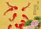 【已售】凌雪 四尺斗方《年年有余》 北京美協會員
