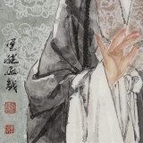 梁健 畫戲《國色天香》 當(dāng)代百杰畫家 中美協(xié)會(huì)員 代表作花旦題材