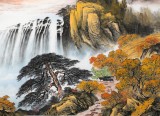 【已售】楊銘昌 小六尺《流水生財》 安徽山水畫研究協會理事