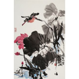 【已售】柳常學(xué) 四尺三開《自在水云鄉(xiāng)》 中國美協(xié)會(huì)員