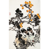 【已售】柳常學 四尺三開《金秋》 中國美協會員