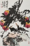【已售】柳常學(xué) 四尺三開(kāi)《碩果累累》 中國(guó)書(shū)畫(huà)家協(xié)會(huì)理事