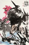 【已售】柳常學 四尺三開《朝露》 中國美協會員