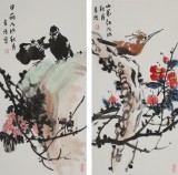邢書波 四條屏《春意濃》 中美協(xié)會員 清華美院創(chuàng)作班導(dǎo)師（詢價）