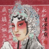 梁健 《蘭亭雅韻》 當(dāng)代百杰畫家 中美協(xié)會員 代表作花旦題材