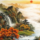 【已售】楊銘昌 小八尺《源遠流長》 安徽山水畫研究協(xié)會理事