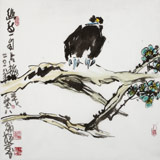 王永剛 指墨作品《幽鳥一自占梅花》 國家一級(jí)美術(shù)師（詢價(jià)）