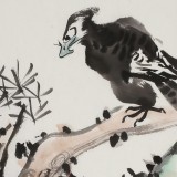 【已售】邢書波 松鷹圖《一枝春》 中美協(xié)會(huì)員 清華美院創(chuàng)作班導(dǎo)師