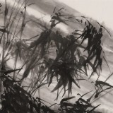 陳丹暉 四尺精品《雨中聽竹知秋意》 江蘇省美協(xié)會(huì)員 清華美院助教