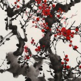 【已售】安徽美協(xié)何華賢四尺斗方《梅雪迎春》
