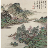 【已售】吳顯剛 四尺斗方《云滿山頭樹滿溪》 貴州七星關美協主席