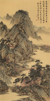 吳顯剛 四尺《云滿山頭樹滿溪》 貴州七星關美協主席
