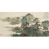 【已售】吳顯剛 四尺《游春圖》 貴州七星關(guān)美協(xié)主席