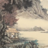 吳顯剛卡紙團扇《溪山秋韻》