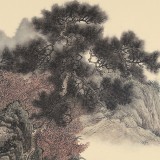 吳顯剛卡紙團扇《溪山秋韻》