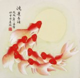 【已售】凌雪 三尺斗方《鴻運當頭》 北京美協會員