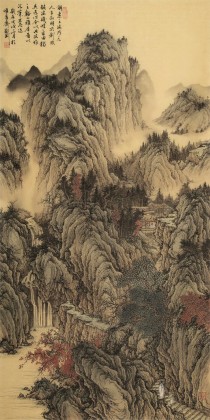 吳顯剛 四尺《溪山雅居圖》貴州七星關美協主席