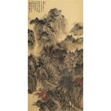 吳顯剛 四尺《溪山雅居圖》貴州七星關美協主席