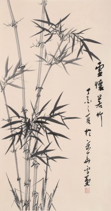 何華賢 三尺《虛懷若竹》 潁淮著名書畫家