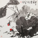 梁景欣 四尺斗方《金玉滿堂》 學院派畫家