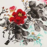 【已售】王偉寧 四尺斗方《花香醉人》 青年書畫才俊 河南美協會員