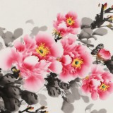 【已售】王偉寧 四尺斗方《大富貴》 青年書畫才俊 河南美協會員