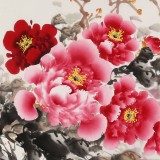 【已售】河南美協會員 王偉寧四尺《花開富貴》