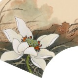 【已售】鄒本財 卡紙扇面《清秋圖》 公主嶺市美協常務副主席