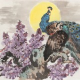 向士平 四尺《鳳落梧桐》 三峽大學(xué)藝術(shù)學(xué)院教授