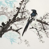 梁景欣 三尺《報春圖》 學院派畫家