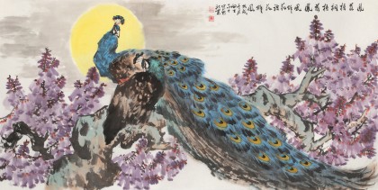 向士平 四尺《鳳落梧桐》 三峽大學(xué)藝術(shù)學(xué)院教授