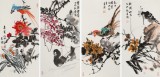 邢書波 四條屏 《紫氣東來》 中美協會員 清華美院創作班導師（詢價）