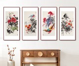 邢書波 四條屏《春夏秋冬》 中美協(xié)會(huì)員 清華美院創(chuàng)作班導(dǎo)師（詢價(jià)）