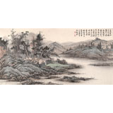吳顯剛 四尺《山居圖》 貴州七星關美協主席