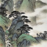 【已售】劉金河 四尺三開《云橫翠嶺》 中美協會員 國家畫院畫家