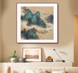 【已售】吳顯剛 四尺斗方《春江泛舟》 貴州七星關(guān)美協(xié)主席