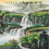 【已售】吳東 小六尺《福地祥光》 著名易經風水畫家