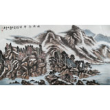 胡書文 六尺《清秋圖》中國書畫院創(chuàng)作院副院長（詢價(jià)）