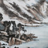 胡書文 六尺《清秋圖》中國書畫院創作院副院長（詢價）