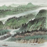 廖崧越 三尺《兩岸猿聲啼不住》 廣西桂林美協會員